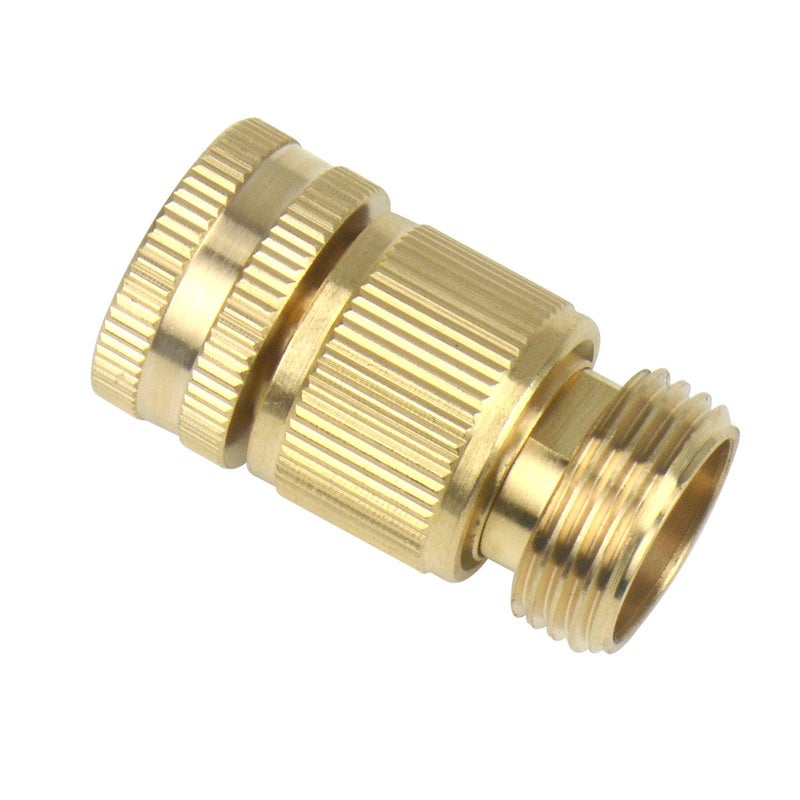 Gardeningwill 2 Sets (4 PCS) Brass Quick Hose End Connector Garden Hose Nozzle Connect Kit - Image 3